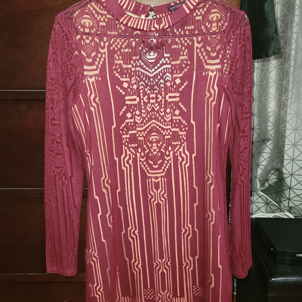 Burgundy/wine bodycon dress